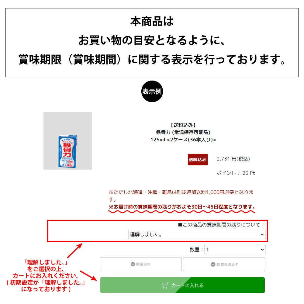 賞味期限について