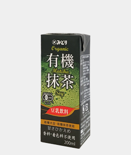 【送料込み】有機豆乳飲料 抹茶 200ml<1ケース(24本入り)>